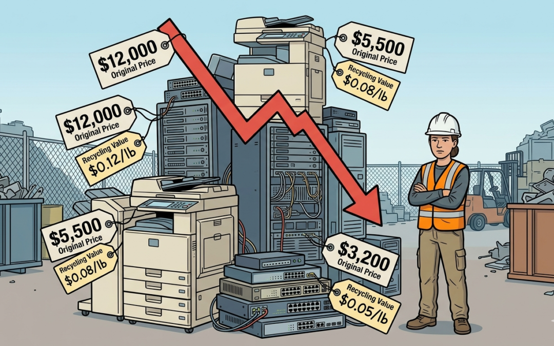 Why That Expensive Office Equipment Is Worth So Much Less At Recycling Time